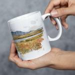 Nature Inspired Coffee Mug, Customized Oklahoma State Cup, Wichita Mountains Mug, Custom Name US State Ceramic Cup, Personalized Landscape Full Wrap Mug, State White Cup 11oz 15oz