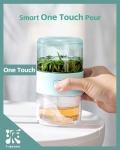 ZENS Modern Small Tea Infuser Teapot, Tritan One Touch Maker for Loose Leaf Diffusers With Insulated Cup and Travel Kits, Cool Gongfu Pot for Lover Gifts