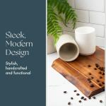 Folk Ceramics Dylan Ceramic Cappuccino Cups Set | Double Walled Ceramic Coffee Mug Set | Compact & Heat Insulated Cappuccino, Tea, Coffee & Latte Cup | 8oz, Set of 2 | Whisper White