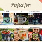 Ceramic Coffee Mug - 15 oz Retro Inspired Camping Mug - for Hot & Cold Drinks - Works as a Tea, Soup, & Coffee Mug - Stylish, Versatile, & Microwaveable Camping Coffee Mugs by Camp Casual