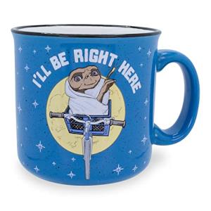 E.T. The Extra-Terrestrial Ceramic Camper Mug | BPA-Free Travel Coffee Cup For Espresso, Caffeine, Cocoa, | Home & Kitchen Essential | Cute SciFi Gifts and Collectibles | Holds 20 Ounces