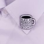 Twin Peaks Black as Midnight On A Moonless Night Coffee Mug 1.25" Enamel Pin