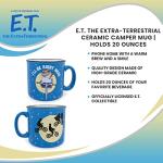 E.T. The Extra-Terrestrial Ceramic Camper Mug | BPA-Free Travel Coffee Cup For Espresso, Caffeine, Cocoa, | Home & Kitchen Essential | Cute SciFi Gifts and Collectibles | Holds 20 Ounces