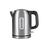 Amazon Basics 1.1Qt (1L) Electric Kettle, Tea Kettle & Water Boiler, with Auto Shut-Off, Boil Dry Protection, High-Safety Strix Thermostat, BPA-Free, 1500W, Stainless Steel, New Model, Black & Silver