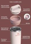 STANLEY Cafe To Go Travel Mug 20 oz | Leakproof Two-Part Drink Through Lid | Tumbler Cup for Coffee, Tea and Drinks | Insulated Stainless Steel Coffee Mug | BPA-Free | Frost