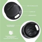 Ideus 16 oz Insulated Coffee Mug with Handle and Lid, Double Wall Stainless Steel Vacuum Thermal Coffee Mug, Travel Coffee Cup Thermal Cup for Home and Office, Avocado Green