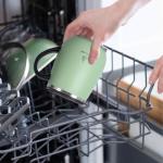 Ideus 16 oz Insulated Coffee Mug with Handle and Lid, Double Wall Stainless Steel Vacuum Thermal Coffee Mug, Travel Coffee Cup Thermal Cup for Home and Office, Avocado Green