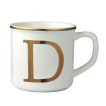 Miicol Ceramic Coffee Mug 16 oz, Monogram Coffee Cup, Golden Initial Tea Mug, Personalized Tea Cup, Unique Gift, Large Mug for Home, Office, Letter D