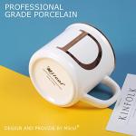 Miicol Ceramic Coffee Mug 16 oz, Monogram Coffee Cup, Golden Initial Tea Mug, Personalized Tea Cup, Unique Gift, Large Mug for Home, Office, Letter D