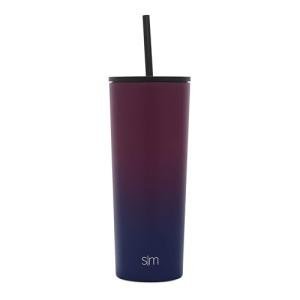 Simple Modern Insulated Tumbler with Lid and Straw | Iced Coffee Cup Reusable Stainless Steel Water Bottle Travel Mug | Gifts for Women Men Her Him | Classic Collection | 24oz | Mystic Moon