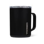 Corkcicle Classic Coffee Mug - Triple Insulated Stainless Steel Travel Mug - Shatter-Proof Lid - Easy Grip - Keeps Drink Hot Over 3 Hours - Holiday Mug Gift - Great for Gifting Warmth - 16 oz - Black