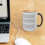 Hidden Message Coffee Mug, Funny Coffee Mug, Unique Gift Idea, Gift for Work Bestie, Coworkers, Friends, Family - Funny Office Gifts(White)