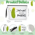 Nuogo 5 Pcs Bulk Inspirational Gifts Pickle Makeup Bag Crochet Coffee Mug with Card Funny Gifts for Pickle Lovers Employee Coworker Students Friends Women Teacher Birthday Baby Shower