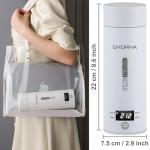 Electric Kettle Small Travel Kettle Tea Coffee Portable Kettle, 400ML with 4 Variable Presets, Electric Kettle Small 304 Stainless Steel with Auto Shut-Off & Boil Dry Protection (Black)