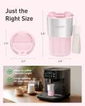 TOURIT 16 oz Travel Coffee Mug Spill-Proof, Insulated Stainless Steel Coffee Mug with Lid & Silicone Sea, Double Wall Vacuum Travel Coffee Tumblers, Cup Holder Friendly Reusable Thermos- Cream