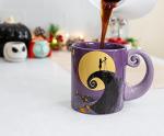 Disney The Nightmare Before Christmas Jack & Sally Spiral Handle Ceramic Mug | BPA-Free Large Coffee Cup For Beverages, Home & Kitchen Essentials | Halloween Gifts and Collectibles | Holds 20 Ounces