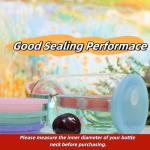 TERESRY 4 Pack Acrylic Lids for Glass Cups with Bamboo Lids and Straws, 2.75 inch/70 mm Acrylic Lids for 16 OZ Beer Can Cups with Wooden Lids, Replacement Canning Lids for 20 OZ Glass