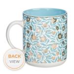 Christian Art Gifts Teal Floral Ceramic Coffee Mug – 14 oz. Lead and Cadmium-free Inspirational Scripture Coffee and Tea Mug for Women with Bible Verse: My Grace is Sufficient – 2 Corinthian 12:9