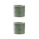 Dicmracy Ceramic Espresso Cups Set of 2 or 4-3oz Demitasse Cups for Coffee & Tea, No Handles, Durable & Dishwasher Safe (green, 2)