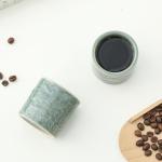 Dicmracy Ceramic Espresso Cups Set of 2 or 4-3oz Demitasse Cups for Coffee & Tea, No Handles, Durable & Dishwasher Safe (green, 2)