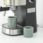 Dicmracy Ceramic Espresso Cups Set of 2 or 4-3oz Demitasse Cups for Coffee & Tea, No Handles, Durable & Dishwasher Safe (green, 2)