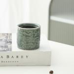 Dicmracy Ceramic Espresso Cups Set of 2 or 4-3oz Demitasse Cups for Coffee & Tea, No Handles, Durable & Dishwasher Safe (green, 2)