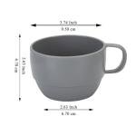 ReaNea Coffee Mugs Set of 6, Coffee Cups 12oz, Durable Light Weight Plastic Mugs for Home, Outdoor, Picnic, Camping, Idea Birthday Gift