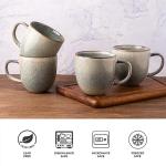 AmorArc 12oz Coffee Mugs, Ceramic Coffee Mugs set of 6 for Man, Woman, Dad, Mom, Modern Coffee Cups with handle for Latte/Cappuccino/Milk/Cocoa. Dishwasher&Microwave Safe, Reactive Glaze