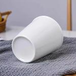 RabyLeo Paper Cup Design Ceramic Mug Eco-Friendly Reusable Cup, Minimalist Home & Office Use. (White & 280 ml)