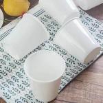 RabyLeo Paper Cup Design Ceramic Mug Eco-Friendly Reusable Cup, Minimalist Home & Office Use. (White & 280 ml)