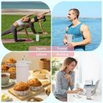 ZaoanHom Ceramic Coating Travel Coffee Mug, 17oz Insulated Ceramic Lined Small Coffee Cup, Double Wall Hot ＆ Cold Travel Drinking Cup with Leak-Proof Lid and Straw, White