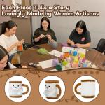 Splandiant Positive Crochet Coffee Mug - Inspirational Gifts for Coffee Lovers - Motivational Office Desk Decor for Coworkers, Employee Appreciation - Thinking of You Gifts for Friends