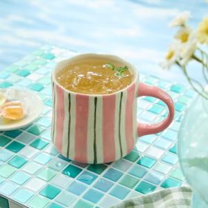 Vibrant Striped Ceramic Coffee Mug - Unique Red Design, 16oz, Microwave & Dishwasher Safe, Perfect for Daily Brews tea or coffee