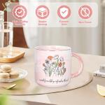 Friend Chritian Gifts for Women, Friendship Giftsfor Women, Floral Friends Coffee Mug, Inspirational Scripture Mug with Bible Verse: Sweet Friendship –Proverbs 27:9, Best Friends Gifts forWomen