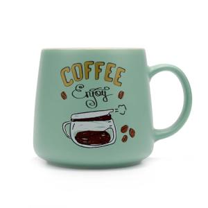 VIN FRESCO 12 oz Ceramic Coffee Mug – Microwave & Dishwasher Safe – Thick Stoneware Cup with Excellent Heat Retention for Coffee, Tea, Hot Chocolate & More (Green)