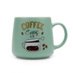 VIN FRESCO 12 oz Ceramic Coffee Mug – Microwave & Dishwasher Safe – Thick Stoneware Cup with Excellent Heat Retention for Coffee, Tea, Hot Chocolate & More (Green)