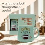 VIN FRESCO 12 oz Ceramic Coffee Mug – Microwave & Dishwasher Safe – Thick Stoneware Cup with Excellent Heat Retention for Coffee, Tea, Hot Chocolate & More (Green)