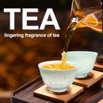 KYZDZQ Chinese Tea Cup, Japanese Style Handle-Less Ceramic Teacups, 1.5oz/45ml, Japanese Tea Cups, Sake Cups, Handmade Set of 2