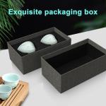 KYZDZQ Chinese Tea Cup, Japanese Style Handle-Less Ceramic Teacups, 1.5oz/45ml, Japanese Tea Cups, Sake Cups, Handmade Set of 2