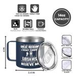 Gifts for Husband - Husband Gifts from Wife - Wedding Anniversary, Birthday, Fathers Day Gift for Him - Love Gift Ideas for Him - 14 Oz Stainless Steel Coffee Mug