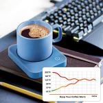 VOBAGA Coffee Mug 11 oz Tea Cup with Flat-Bottom Warming Coffee Milk for Office and Home (Brown)