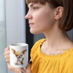 Lively Chihuahua Design Cup, Customized Name Playful Animal Accent Mug, Personalized Funny Dog Ceramic Cup 11oz Or 15oz, Custom Animal Themed Coffee Mug, Gift For Dog Enthusiast