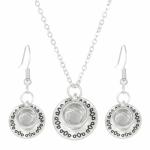 swglcowo Coffee Cup Pendant Necklace Earrings Set Charm Creative Antiqued Silver 3D Tea Cup Teapot Lightweight Long Jewelry Set for Women Teachers Coffee Lovers Christmas Jewelry Gifts (Silver)