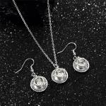 swglcowo Coffee Cup Pendant Necklace Earrings Set Charm Creative Antiqued Silver 3D Tea Cup Teapot Lightweight Long Jewelry Set for Women Teachers Coffee Lovers Christmas Jewelry Gifts (Silver)