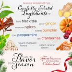 Bigelow Tea Seasonal Tea Collection, Caffeine Tea Variety Pack Gift Sampler, Holiday Tea Gift Set, 64 Count Box (Pack of 1), 64 Tea Bags Total (Packaging May Vary)