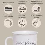 Sweet Water Decor Fall Coffee Mugs | Seasonal 16oz Ceramic Campfire Coffee Cup | Microwave & Dishwasher Safe Autumn Mug Great for Halloween, Pumpkin Spice Lattes & Thanksgiving (Pumpkin Spice)