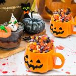 12 oz Halloween Pumpkin Mug – Cute Orange Ceramic Mug with Smiling Pumpkin Face, Fun Coffee Cup for Fall Drinks, Halloween Decor, or Gifts for Adults and Kids