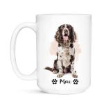 Best Family Gifts Funny Springer Spaniel Dog Design Coffee Mugs, Personalized Name Lovely Pet Cup Gift For Dad Mom, Customized Springer Spaniel Owner Mugs Present, Animal Themed Tea Cup, Ceramic Mug