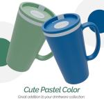 Copco Cone Travel Coffee Mug, 16 oz (Set of 2) - Insulated Drinkware with Spill-Proof Lid and Handle, Microwave & Dishwasher Safe - BPA-Free, Compact for Desk & Cup Holder Friendly (Blue/Green)