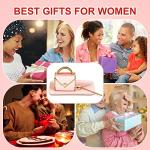 Zubebe 1 Set Coffee Mug Elegant Handbag Shaped Cup Modern Ceramic Purse Mug with Spoon and Saucer, 10oz Cute Creative Tea Cup for Office Home Woman Girls Gift (Pink)